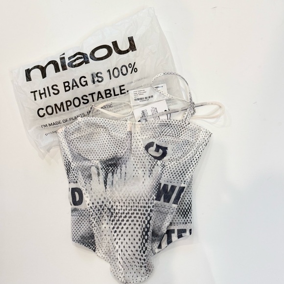 Miaou White Mesh Corset Top - Picture 11 of 12